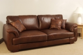 Aniline Leather 3 Seater Sofa - Isabella