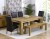 Turin Oak Dining Table - 200cm with Bench &amp; 4 Rochelle Leather Chairs -  Black, Brown or Cream