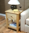 Mobel Oak One Drawer Lamp Table