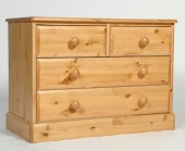 One Range 2+2 Drawer Wide Chest - Waxed or Lacquered