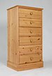One Range 6 Drawer Chest - Waxed or Lacquered