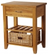 Wealden Console Table with Single Basket and Wine Rack
