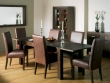 Lyon Walnut Extending Dining Table 180 - 260cm & 6 Grand Brown Leather Chairs