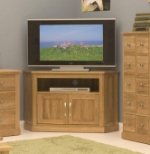 Mobel Oak Corner Television Cabinet