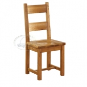 Vancouver Oak Petite Dining Chairs - Wooden Seat - Pair