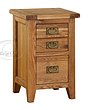Vancouver Oak 2 Drawer Bedside Cabinet