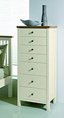 Atlantis Two Tone 7 Drawer Tall Chest 