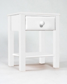One Range 1 Drawer Open Bedside Cabinet - Painted or Painted/Pine 