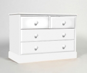 One Range 2+2 Drawer Wide Chest - Painted or Painted/Pine