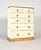 One Range 2+2+2 Deep Drawer Wide Chest - Painted or Painted/Pine