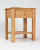 One Range 1 Drawer Open Bedside Cabinet - Waxed or Lacquered