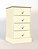 One Range 4 Drawer Slim Chest - Painted or Painted/Pine