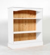 One Range Low Wide Bookcase - Painted or Painted/Pine