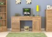 Mobel Oak Twin Pedestal Computer Desk