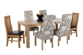 Canberra Dining Table & 4 Emilia Chairs & 2 Clermont Chairs