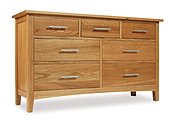 Hereford Oak 3+4 Wide Chest of Drawers