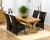 Bellano Solid Oak Extending Dining Table - 160 - 200cm &amp; 4 Palermo Leather Chairs - Cream, Black or Brown 