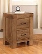 Santana Reclaimed Oak 2 Drawer Bedside Cabinet