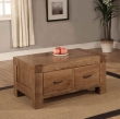 Santana Reclaimed Oak 2 Drawer Coffee Table