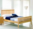 Atlantis Natural Bedstead - 122cm - Small Double (Sprung Slats)
