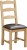 Midway Pine Dining Chairs with Faux Leather Seat - Pair