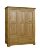 Loire Oak Triple Wardrobe with drawers 