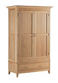 New England Ash 2 Door Wardrobe with Drawer