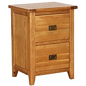 Vancouver Oak Petite Two Drawer Filing Cabinet