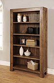 Santana Reclaimed Oak Bookcase with 4 Adjustable Shelves