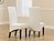 Savanna Dark Oak Dining Table 150cm &amp; 4 Savanna Dark Oak Dining Chairs with White Faux Leather Seats 