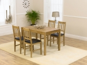 Casa Oak Dining Table -118cm & 4 Casa Oak Dining Chairs
