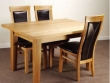Havana Oak Paris Fixed Top Dining Table & Choice of 6 Oak Dining Chairs