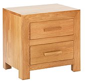 Cuba Solid Oak 2 Drawer Nightstand