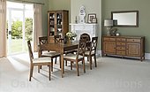 Sophia Oak 6-8 Extension Dining Table & 6 or 8 'X' Back Dining Chairs 