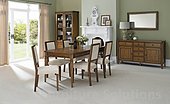 Sophia Oak 4-6 Extension Dining Table & 4 or 6 Upholstered Dining Chairs
