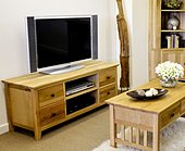 Hereford Rustic Oak Wide TV Unit 