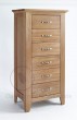 Cambridge Oak Chest 6 Drawer Wellington