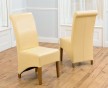 Castillo Oak Extending Dining Table &amp; 6 Palermo Leather Chairs - Cream, Black or Brown