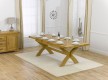 Castillo Oak Extending Dining Table &amp; 8 Napoli Chairs - Cream, Black or Brown 