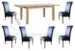 Cambridge Oak Large Extending Dining Table & 6 or 8 Cambridge Oak Rollback Black Chairs 