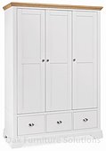 Hampstead Two Tone Triple Wardrobe 
