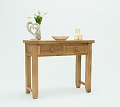 Devon Oak Console Table with 2 Drawers
