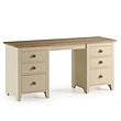 Camden Painted Pine & Ash Dressing Table - Double Pedestal