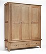 Sherwood Oak Triple Wardrobe with Two Drawers