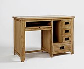 Westbury Reclaimed Oak Single Pedestal Desk 