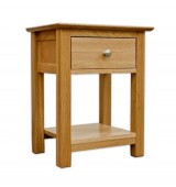 New Forest Solid Oak 1 Drawer Bedside