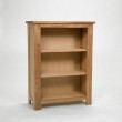 Lansdown Oak Narrow Low Bookcase with 2 shelves