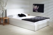 Madrid White Faux Leather Ottoman Bed - Small Double, Double, King Size or Super King Size 