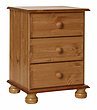 Copenhagen Pine 3 Drawer Bedside 