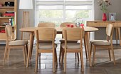 Oslo Oak 6 Seater Dining Table & Choice of 6 Dining Chairs